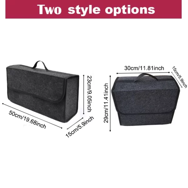gray car organizer bag car trunk organizer anti slip compartment boot storage organizer tool car storage bag organizer for trunk