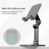 three sections foldable desk mobile phone holder for iphone ipad tablet flexible table desktop adjustable cell smartphone stand